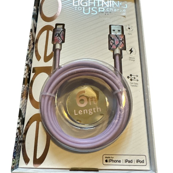 bebe Other - bebe Lavender Lightning to USB Cable